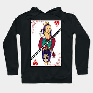 Queen of Hearts Black Mask Hoodie